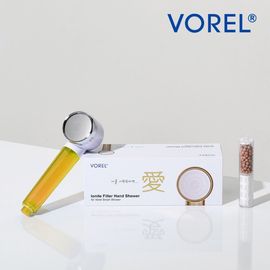 VOREL Dual Filter Shower Head Cute Antibacterial Rust Removal Water Purifier _ Made in Korea